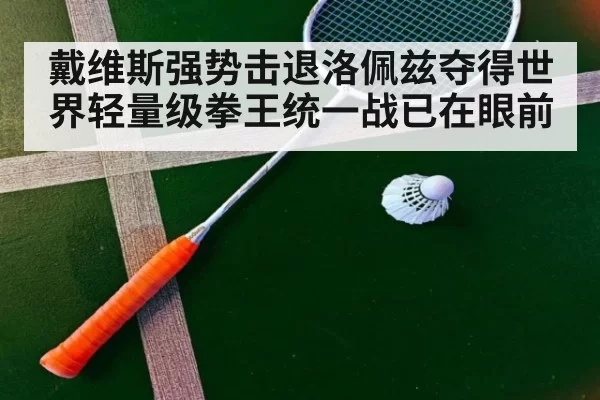 戴维斯强势击退洛佩兹夺得世界轻量级拳王统一战已在眼前